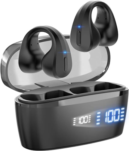 S600 Open Ear Clip Bluetooth Headphones – Ultimate Wireless Outdoor Earbuds for Active Lifestyles with Open-Ear Comfort and Environmental Awareness – Lightweight, Sweat-Resistant Design Perfect for Running, Cycling, and Hiking Adventures