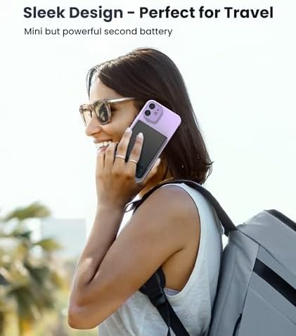 Ultra-Slim 5000 m Ah Magnetic Power Bank – Lightweight Portable Charger with 20 W Fast PD Charging for i Phone 12-16 Pro Max & Air Pods Pro II – Reliable Travel Battery Solution for On-the-Go Power Needs