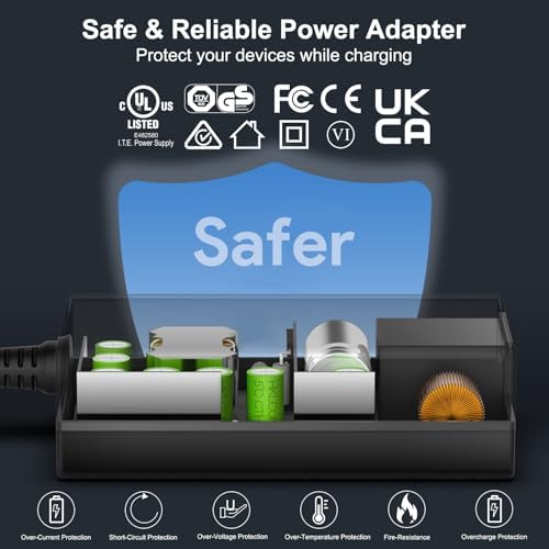 Ultra-Fast 56 W HKY AC/DC Adapter for NOCO Boost & Boost Max Lithium Jump Starters – Reliable 14 V 4 A Power Supply with Safety Features for Models GB70, GB150, GB250+, GB251+, GB500+ – Lightweight, Portable Charging Solution for Emergency Readiness and Optimal Performance