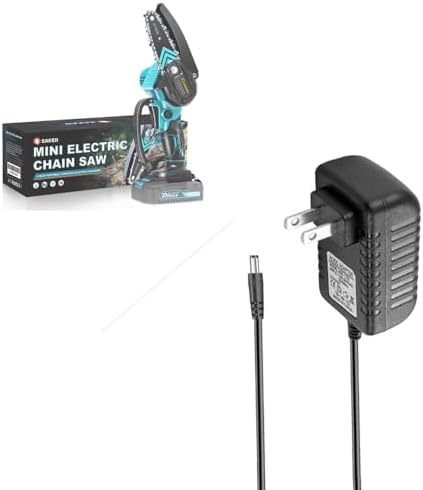 Portable Cordless Mini Chainsaw Charger Adapter – Rapid Power Solution for Saker, Jujubean, SEYVUM, DINSHARE, and VTEK Tools – Ultra-Lightweight, Durable Design with Safety Features for Effortless Home and Garden Projects – Must-Have Accessory for Immediate Tool Availability