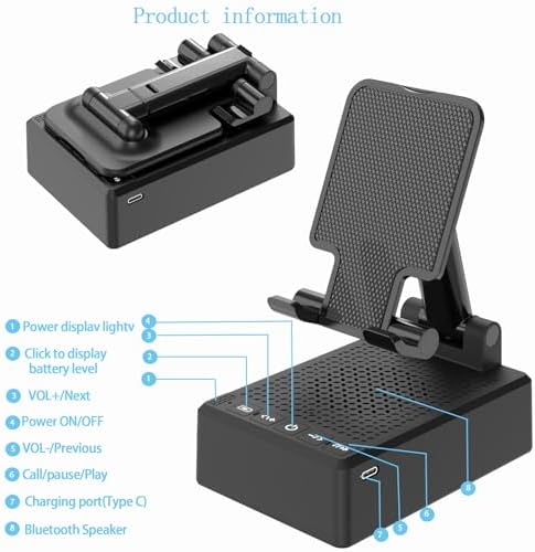 Revolutionize Your Audio Experience: Wireless Bluetooth Speaker Phone Stand with Anti-Slip Base – Ideal Gift for Men and Women, Perfect for Birthdays and Special Occasions, Enhanced Device Compatibility and Immersive HD Surround Sound