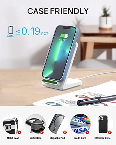3-in-1 Wireless Charging Station for Apple Devices – Fast Charging Dock for i Phone 15/14/13/12 Pro Max, Apple Watch Series 8/7/SE/6/5/4/3/2, and Samsung Phones – Sleek Multi-Device Charger with Enhanced Safety Features and Compact Design