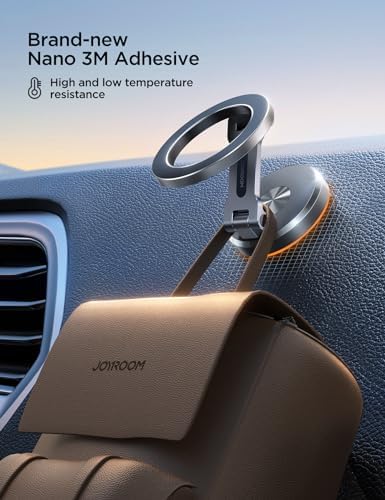 JOYROOM i Phone 16/16 Pro Max Mag Safe Car Mount – All Metal Magnetic Holder with 360° Adjustment & N55 Strong Magnets for Secure, Hands-Free Navigation – Compatible with i Phone 12/13/14/15 & Mag Safe Cases in Sleek Space Gray – Ultimate Driving Convenience and Safety