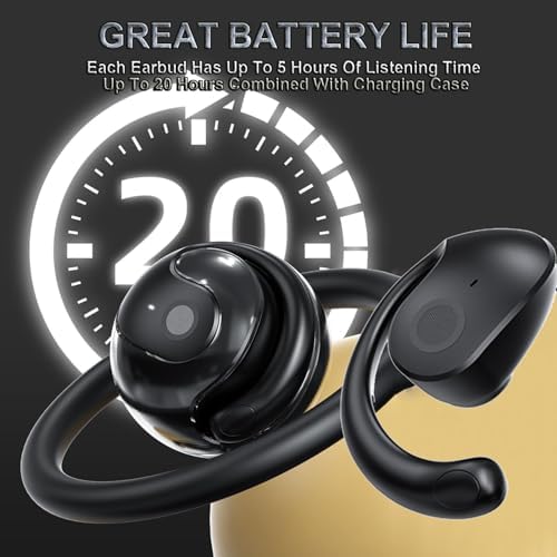 Revolutionize Your Listening Experience with Advanced Bone Conduction Open Ear Earbuds – Bluetooth 5.4 Wireless Headphones Engineered for Outdoor Adventures – Sweat-Resistant and Ergonomically Designed for All-Day Comfort – Stay Aware with Superior Sound Quality While Jogging, Commuting, or Working – Ideal for Active Lifestyles and Safety-First Audio Enjoyment.