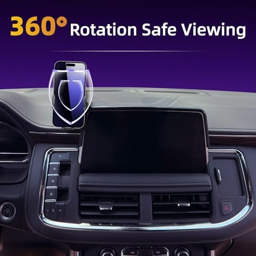 Enhanced Car Phone Holder for Chevrolet Suburban & Chevy Tahoe (2021-2024) – Custom Fit for 10.2-Inch Screens, Adjustable Cradle for 4-7 Inch Smartphones, Durable & Easy Install Auto Accessory for Safe Navigation and Hands-Free Calls