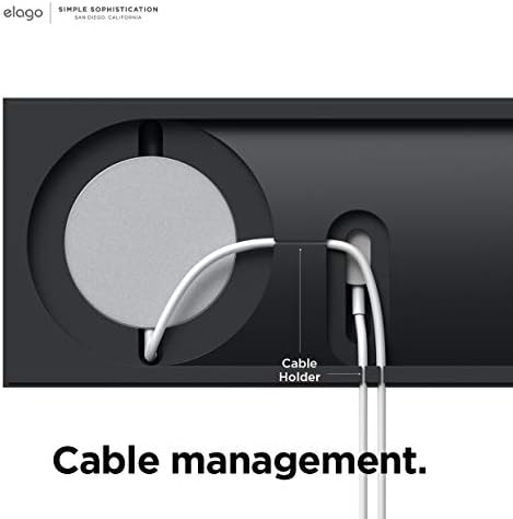 elago Dual Charging Tray for Mag Safe and Apple Watch – Stylish Jean Indigo Organizer for i Phone 16/15/14/13/12 & Air Pods – Compact Desk Solution for Enhanced Cable Management – Customizable Setup Without Charging Cable Included – Premium Quality for Modern Tech Enthusiasts