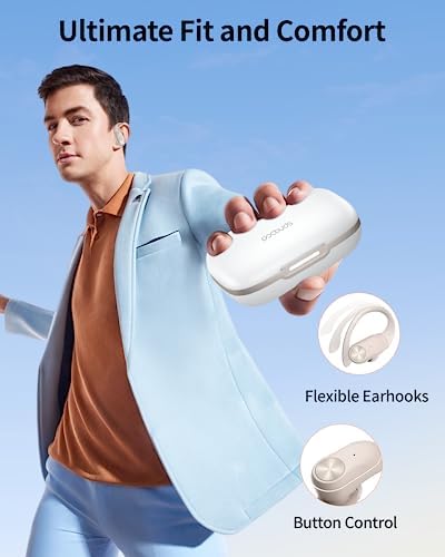 Poc Buds Wireless Bluetooth Earbuds – 80 Hours Playtime, Deep Bass Sound with Digital Display, IPX7 Waterproof Sports Earphones, Ergonomic Earhooks for Secure Fit, Compatible with TV, Phone & Laptop – Stylish Olive Design for Active Lifestyles