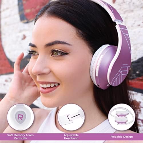 Unleash Exceptional Audio Quality with Power Locus Wireless Bluetooth Over-Ear Headphones – Lightweight, Foldable Design with Luxurious Memory Foam Ear Cushions, Integrated Microphone, Multi-Device Compatibility, Micro SD/TF Card Support & FM Radio – Perfect for Noise Cancellation, Effortless Connectivity, and All-Day Comfort for i Phone, Android, PC, Tablet, and TV Users