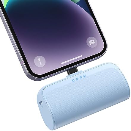 Ultra-Compact 5200 m Ah Power Bank for i Phone – PD Fast Charging Mini Portable Charger with Enhanced Compatibility for i Phone Models 14/13/12/11/XS/XR/X/8/7/6/6 s – Essential On-the-Go Battery Backup for Busy Lifestyles