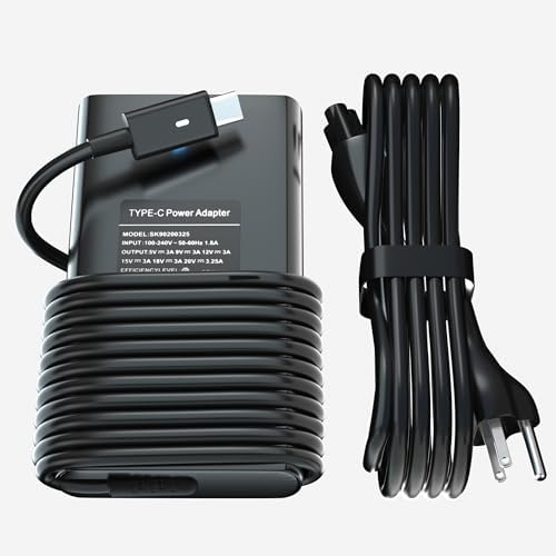 High-Speed 65 W & 45 W USB-C Laptop Charger for Dell Latitude, XPS, and Chromebook – Universal Compatibility & Safety Features – Fast Charging Power Adapter for 7420, 5520, 5430, 7330, and More – Reliable Performance with Worldwide Input – Includes Power Cord & User Manual – Kaqiar 12-Month Warranty & 30-Day Money-Back Guarantee