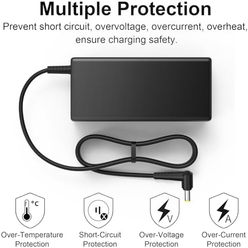 Versatile High-Performance AC Adapter Charger for HP 2011, 2211, 2311 X Series, Insignia TVs, and Ben Q AOC LCD Monitors – Fast Charging Power Supply Solution with Enhanced Compatibility and Safety Features