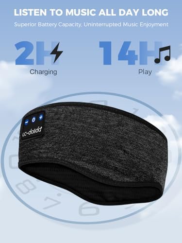 Revolutionary Wireless Sleep Headband with HD Sound: Ultimate Comfort Bluetooth Earphones for Relaxation, Fitness, and Travel – Sweat-Resistant Eye Mask for Active Lifestyles and All-Night Use