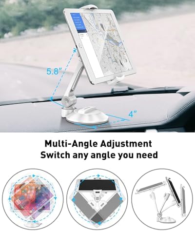 Maximize Your Mobile Utility with the Above TEK i Pad Suction Mount – Versatile Phone & Tablet Holder for 4″-11″ Devices | Secure Suction Cup Technology for Cars, Trucks, and Home Use | Adjustable Arm for Perfect Viewing Angles | Lightweight and Durable Design for Easy Portability | Ideal for Hands-Free Navigation, Streaming, and Calls | Elevate Your Experience on Windows, Mirrors, and Dashboards