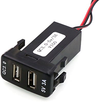 Experience Unmatched Charging Efficiency with the QC3.0 Dual USB Car Charger Adapter for Toyota VIGO – Lightning-Fast Quick Charge Power Socket for Smartphones and GPS Devices – Ultimate Automotive Power Solution with Robust Safety Features and Elegant Design