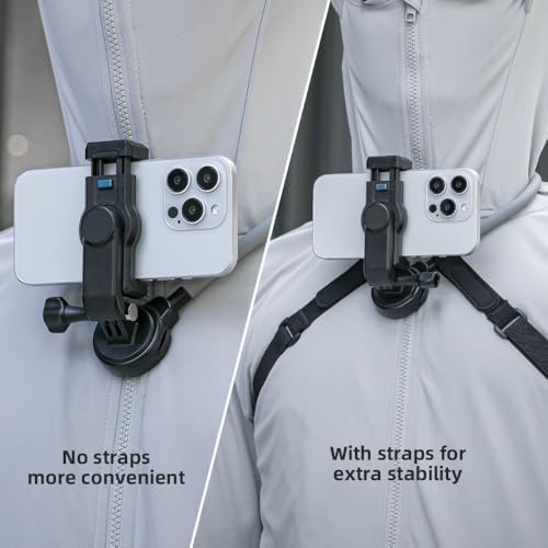 Ultimate SOH Neck Phone Mount – Hands-Free Magnetic Holder for i Phone, Android, and Action Cameras – Adjustable Chest Strap with 360-Degree Rotation for Effortless Vlogging and Content Creation – Lightweight, Durable Design for Adventurers and Creators