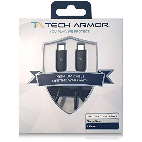 Premium Tech Armor 6 ft USB C to USB C Fast Charging Cable – 60 W Power Delivery for Apple i Phone 16 Series, i Pad Pro, Mac Book Pro, Samsung S25+ & S25 Ultra – Durable, High-Speed Data Transfer for Ultimate Compatibility and Convenience