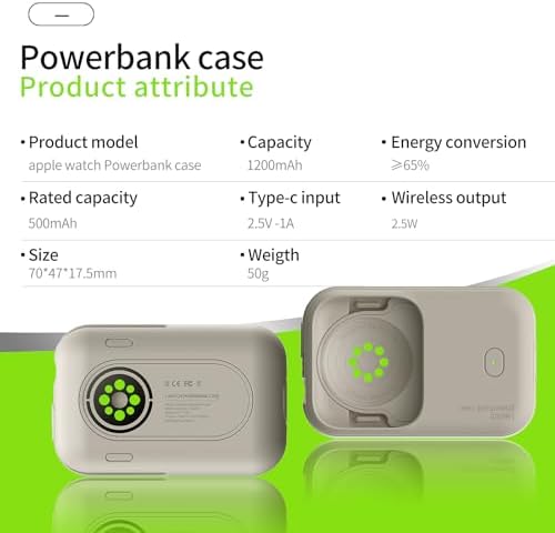 Revolutionary Wireless Magnetic Charger for Apple Watch – High-Performance 1200 m Ah Power Bank with Unmatched Compatibility for Models 9, 8, 7, 6, 5, 4, UYTRA, and Uf YTRA 2 (Midnight Blue, 40 mm/41 mm/42 mm) – Ultimate Effortless Charging Solution with Chic Design and Quick Power Restoration for Active Lifestyles