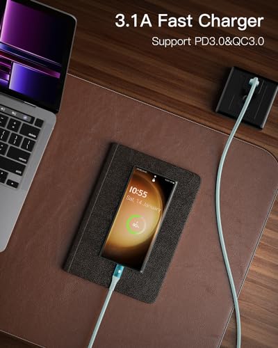 Experience Unmatched Connectivity with CONMDEX 10 Gbps USB C Cable [6 ft, 2-Pack] – Fast Charging & High-Speed Data Transfer for i Phone 16 Plus, 16 Pro Max, Samsung Galaxy S25 – Ultimate Android Auto & Device Compatibility in Sleek Black Design for Seamless Performance and Durability