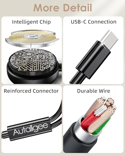 Revolutionary 25 W Dual-Function USB-C Fast Charger for Samsung Galaxy Watches & Latest i Phones – Streamlined 2-in-1 Charging Hub for Galaxy S20-S25 & i Phone 15/16 – 4 FT Versatile Cable for Optimal Positioning – Compact, Travel-Friendly Design for Everyday Efficiency and Convenience