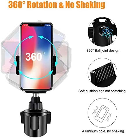 Innovative Wireless Car Charger with Auto-Clamping Cup Holder Design – Rapid Charge for i Phone 16 Pro Max & Samsung Galaxy S24 Ultra – Versatile Air Vent Mount for Safe Hands-Free Navigation and Enhanced Accessibility
