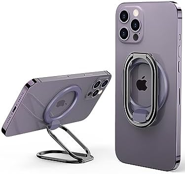 2025 SUPERONE Mag Safe Phone Ring Holder – Versatile Adjustable Magnetic Kickstand & Detachable Grip for i Phone 12-16 Series – Vibrant Purple for Enhanced Wireless Charging & Effortless Hands-Free Functionality – Transform Your Smartphone Use with Style and Practicality