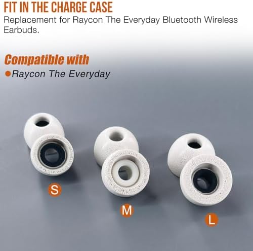 Upgrade Your Raycon Everyday Earbuds with Premium Memory Foam Eartips – Enhanced Noise Isolation & Comfort in Sleek Grey – Perfect Fit Replacement for Superior Sound Quality and Immersive Listening Experience