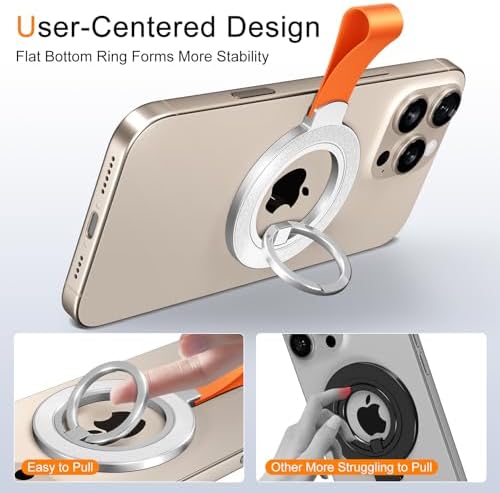 Mag Safe Universal Phone Grip & Kickstand for i Phone 12-16 Pro Max – Versatile Double-Sided Magnetic Holder for Secure Handling & Hands-Free Viewing in Gym, Kitchen & Beyond – Sleek Black Silicone Design for Stylish Convenience and Optimal Performance