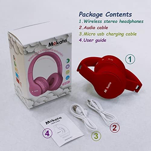 Vibrant Purple Bluetooth Headphones for Kids – Ultimate 60-Hour Playtime, Safe Volume Limiting, Foldable Over-Ear Design, Microphone & AUX Input – Perfect Wireless Headset for School, Home, and Travel Fun