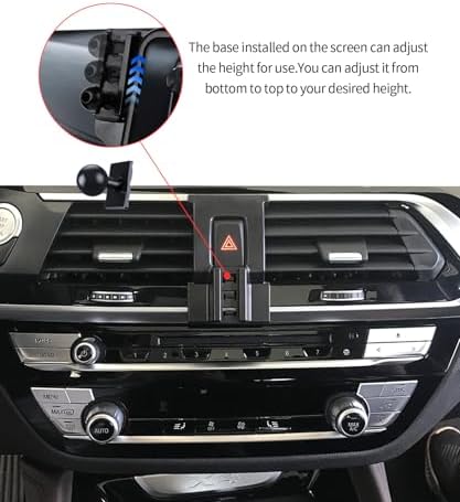 Ultimate 360° Rotating Car Phone Holder for 2022-2024 BMW X3 & 2022-2025 BMW X4 – Premium Mobile Device Mount for Effortless Hands-Free Navigation and Stylish Interior Enhancement, Quick No-Tool Installation, Compatible with All Smartphones