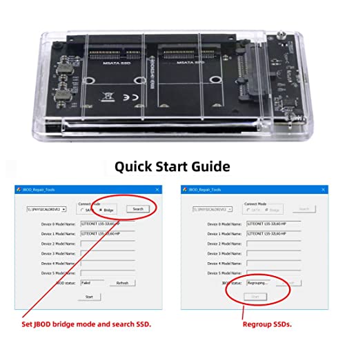 Chenyang Dual Function MSATA SSD JBOD Adapter with USB C 2.5″ Hard Drive Enclosure – Unmatched Speed and Versatility for Enhanced Storage Solutions