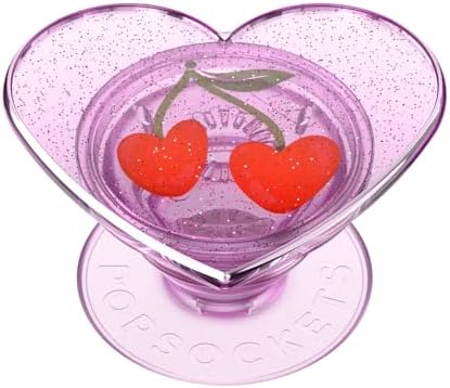 Elevate Your Smartphone Experience with the Mag Safe Compatible Pop Sockets Grip – Stylish Enamel Silver Heart Design, Magnetic Phone Stand & Secure Grip for i Phone, Ideal for Hands-Free Viewing & Effortless Wireless Charging, Customizable Swappable Top for Personal Flair
