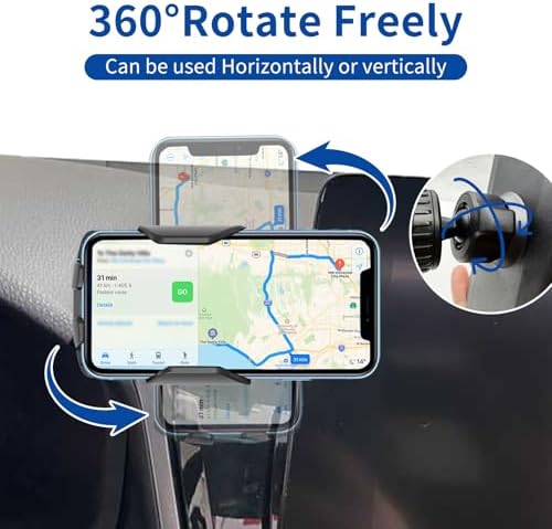 Toyota Camry Phone Mount (2021-2023) – Anti-Shake 360° Rotation Holder for All Smartphones – Effortless Navigation & Hands-Free Safety – Durable Auto Accessory with Easy Installation for Enhanced Driving Experience
