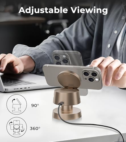 Sleek 4-in-1 Wireless Charging Station with Night Lamp – Fast Aluminum Alloy Charger Dock for i Phone 16/15/14/13/12, Apple Watch & Air Pods – Multi-Device Convenience in Stylish Grey Finish – Ideal for Decluttering Nightstands and Workspaces
