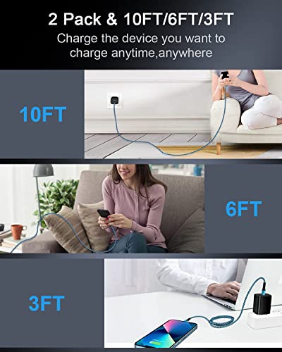 6 FT Samsung Fast Charging Cable (5 Pack) – Universal USB C to C Cord for i Phone 16 Series & Galaxy S25 Ultra – Durable Nylon Braided Design for Quick and Reliable Charging in Car and Home – Enhanced Compatibility with Pro, Max Models & More