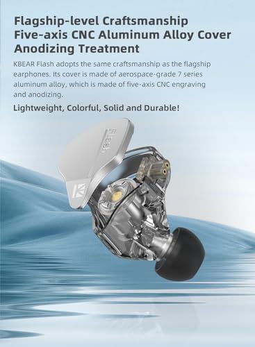 Transform Your Sound Journey with keephifi KBEAR Flash Hi-Fi Earphones – Premium Dual Driver Hybrid In-Ear Monitors in Stunning CNC Aluminum Alloy, Featuring Detachable 2 PIN-C Cable for Customization and Ergonomic Comfort for Extended Listening Sessions (Purple, Without Mic)