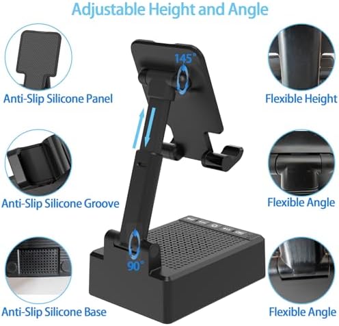 Revolutionize Your Audio Experience: Wireless Bluetooth Speaker Phone Stand with Anti-Slip Base – Ideal Gift for Men and Women, Perfect for Birthdays and Special Occasions, Enhanced Device Compatibility and Immersive HD Surround Sound