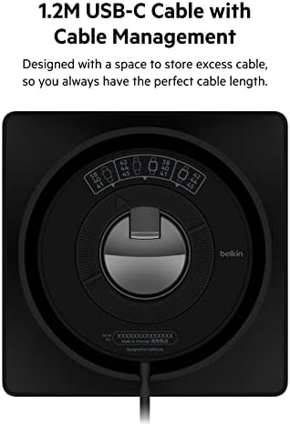 Belkin Fast Wireless Apple Watch Charger – Sleek Nightstand Mode Charging Pad with USB-C Cable – Universal Compatibility for All Models – Compact Travel Accessory in Black – Enhanced Charging Efficiency and Display Viewing