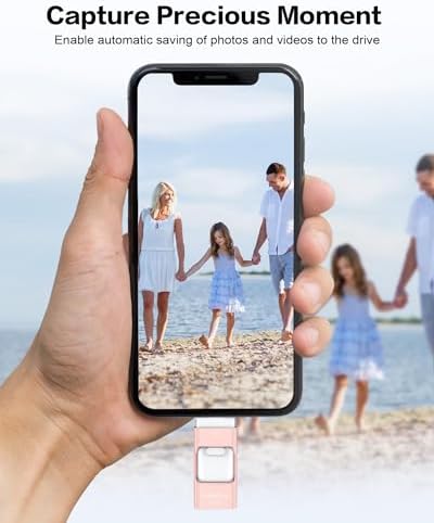 256 GB i Phone Photo Stick – High-Speed USB Flash Drive for Effortless Data Transfer & External Storage for i Phone/i Pad/PC (Sleek Blue Design) – Expand Your Memory with Style and Reliability