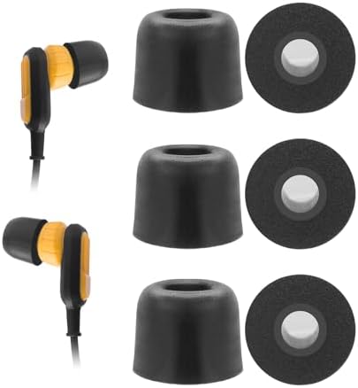 Enhance Your Audio Experience with Klowcok Memory Foam Eartips for DEWALT Neckband Earphones – 3 Pairs of Small Comfort-Fit Eartips in Stylish Black for Superior Sound Isolation and Longevity – Upgrade Your Listening Quality Instantly!