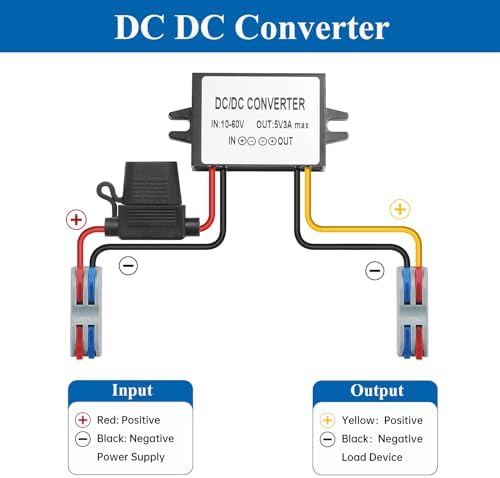 Premium Waterproof DC/DC Buck Converter: Efficiently Convert 10-72 V to Stable 5 V with 5 A Output – Ideal for Automotive, Marine, and LED Lighting Applications Unleash the full potential of your power supply systems with our Premium Waterproof DC/DC Buck Converter, engineered for unmatched reliability and versatility. This advanced voltage transformer seamlessly alters input voltages from 10-72 V to a steady 5 V output at 5 A, making it the perfect solution for a variety of environments including automotive, marine, and LED lighting setups. Featuring a robust waterproof design, the converter guarantees optimal performance in even the most challenging conditions, ensuring your devices remain powered without interruption. With a built-in fuse for added safety, this compact module not only fits into tight spaces but also safeguards against overloads. Transform your power management strategy with this high-quality, lightweight converter that combines durability with user-friendly installation. Elevate your projects today and experience reliable energy solutions tailored to meet your diverse power needs.