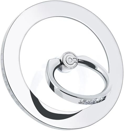 Experience Unmatched Elegance and Functionality with the EI Sonador Magnetic Phone Grip – Premium Transparent Gold Diamond Ring Holder for i Phone 14 Plus, 13, 12 Pro Max & Mini – Ideal for Effortless Selfies and Hands-Free Use, Enhanced Mag Safe Compatibility, Lightweight Removable Design for Ultimate Convenience