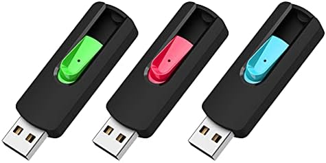 Vibrant 5-Pack Aiibe 128 GB USB Flash Drives – Colorful Memory Sticks for Effortless Data Storage and Transfer | Reliable USB 2.0 Compatibility for Students and Professionals | Perfect Portable Solution for Secure File Management