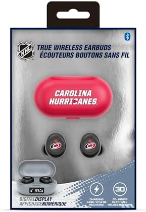 Carolina Hurricanes SOAR NHL True Wireless Earbuds v.7 – Premium Bluetooth 5.0 Earbuds for Sports Enthusiasts with Superior Sound Quality and Unmatched Comfort, Perfect for Game Day and Everyday Use