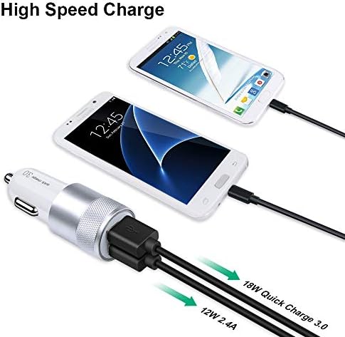 Rapid Charge Dual Port Car Charger – 30 W 5.4 A USB Adapter for Smartphones & Tablets – Universal Compatibility for i Phone, Samsung, LG & More – Compact Travel-Friendly Design with Overcharge Protection Features – Efficient Power Delivery for On-the-Go Charging