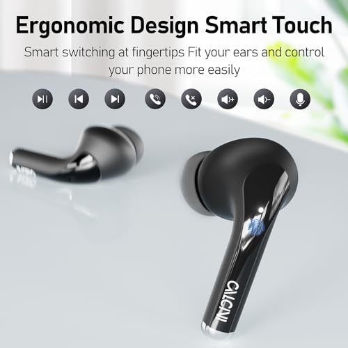 Premium Wireless Earbuds with Bluetooth 5.3 – Deep Bass Stereo Sound & IP67 Waterproof for Ultimate Durability – True Wireless Design with LED Power Display Charging Case – Perfect for Sports, Workouts, and Leisure Listening – Enhanced Compatibility & Clear Calls with Built-in Microphone – Elevate Your Audio Experience with CALCINI