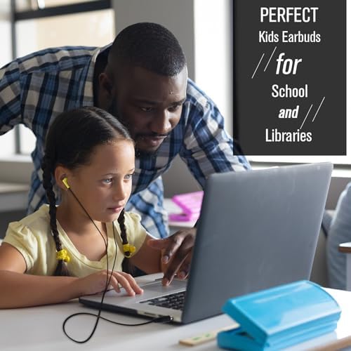 Vibrant 60-Pack Konohan Earbuds for Kids – Retro-Style Classroom Headphones, Individually Packaged for Hygiene, Ideal for Group Learning & Study, Compatible with All Devices, Durable Comfort for All-Day Use