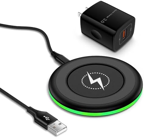 Samsung S25 Edge 15 W Fast Wireless Charging Pad – Ultimate Power Hub for Galaxy S25 Ultra, S25+, Z Fold/Flip 6, i Phone 16 Series & Google Pixel 9 – Sleek Design with 18 W Adapter for Enhanced Compatibility & Safety Features – Tangle-Free Charging Solution