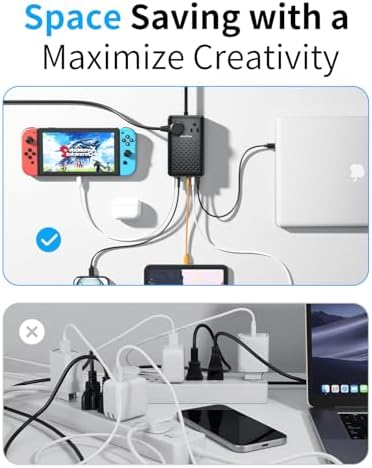 Next-Gen 140 W Ga N III 8-in-1 USB-C Fast Charging Hub – High-Efficiency Power Adapter for Mac Book, i Phone 16, Galaxy S24 & More – Ultra-Compact Design with PD 65 W Laptop Compatibility – Versatile Multi-Device Charging Solution for Home, Office, and Travel