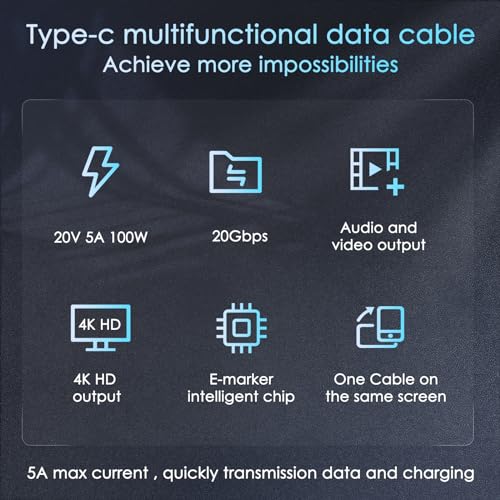 Premium 90 Degree USB C to USB C Cable – 20 Gbps Data Transfer, 100 W Right Angle Charger, 4 K Video Output, E-Marker Technology, 9 FT Length, 2-Pack – Ideal for Thunderbolt 4/3 Devices, Perfect for Gamers and Professionals – Durable Connectivity Solution for Ultimate Performance