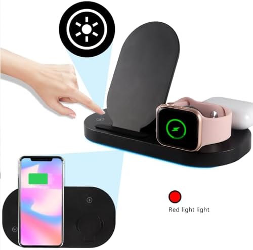 Ultimate 3-in-1 Qi-Certified Wireless Charging Station for i Phone, Apple Watch & Air Pods – Fast, Efficient & Tangle-Free Multi-Device Charger for Home and Office Convenience, Enhance Your Charging Experience with Sleek Design and Safety Features